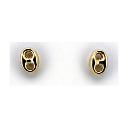 Pendientes calabrote de oro 18k